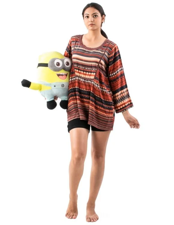 Art Nouveau 375- slow tunics- Brown (4)