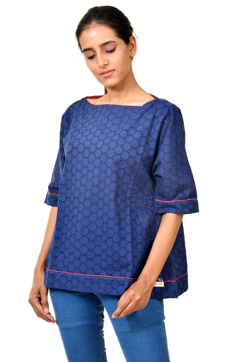 Art nouveau premium 40 - slow tops- Navy (1)