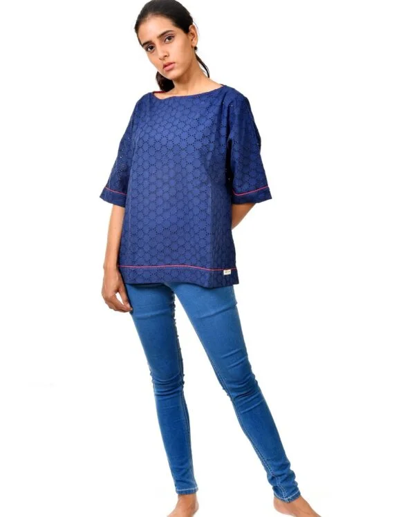 Art nouveau premium 40 - slow tops- Navy (3)