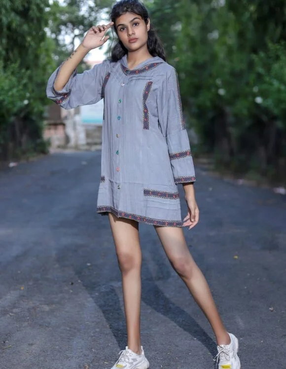 Art Nouveau Premium 877- slow outerwear- Blue (2)