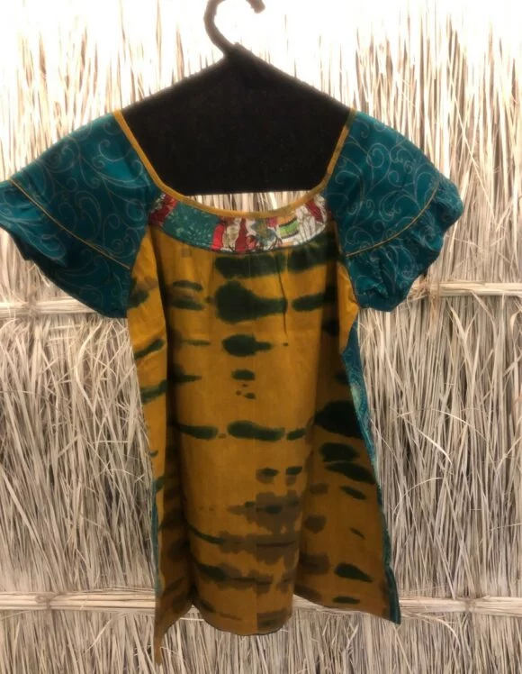 Art Nouveau Ecconomy 1324- slow tunics- sea blue (3)