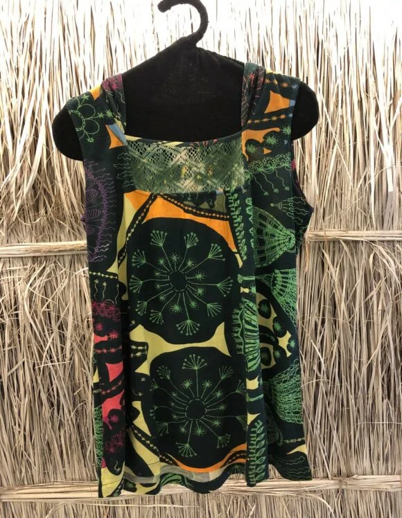 Art Nouveau Economy 2974- slow tunics- dark green (1)