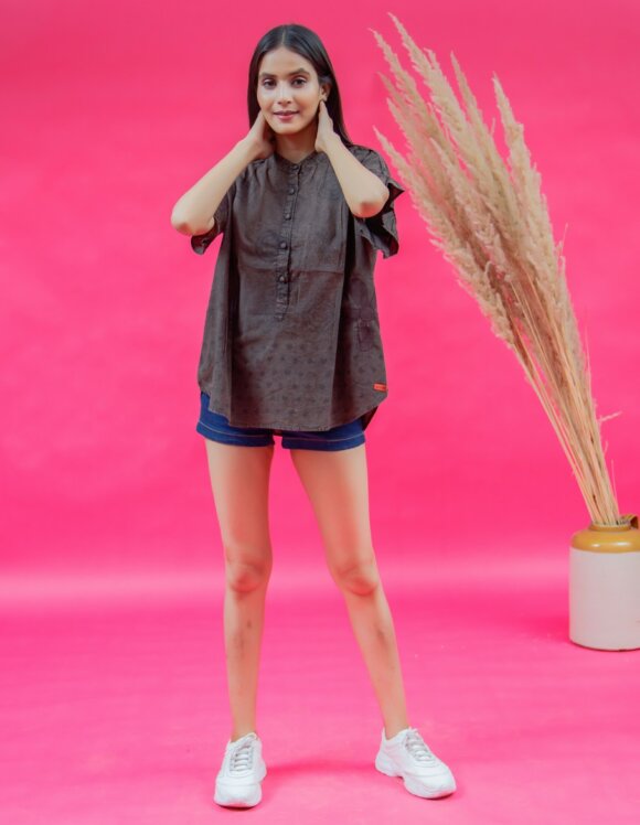 Art Nouveau Premium 4648- slow tunics- boho brown (4)