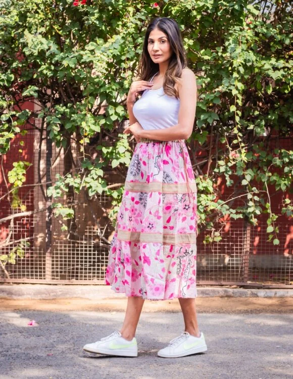 Art Nouveau 5185-Slow Skirt Retro Pink (3)