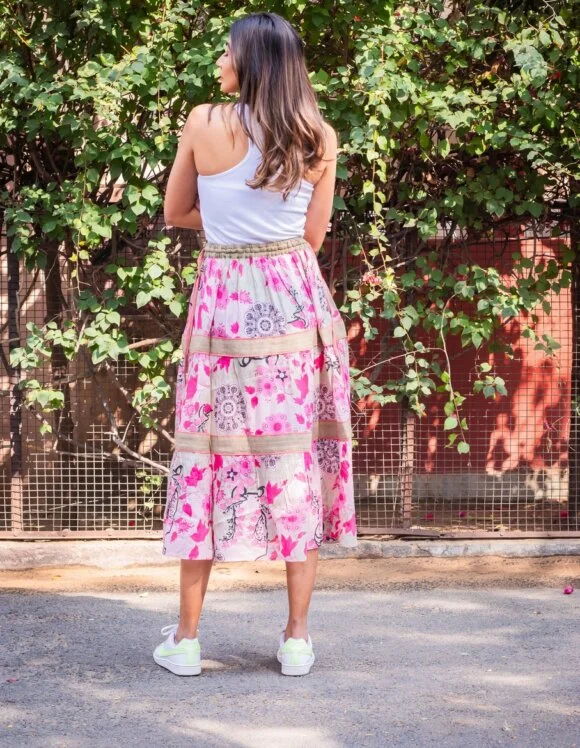 Art Nouveau 5185-Slow Skirt Retro Pink (5)