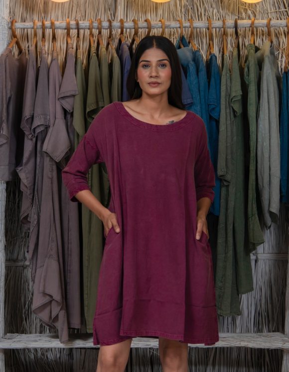 Next Level City Perfection Spanish Influence VINTAGE Washed Bohemian Dress Featuring Stylish Pockets