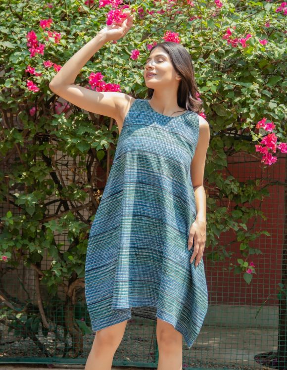 Seeking Out Summer Sunshine At The Bahamas South American Influence Colourful HAND BLOCK PRINTED Bohemian Dress Featuring VINTAGE Wash