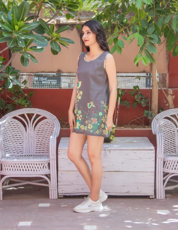 Art Nouveau 5608- slow dress- vintage Grey (4)