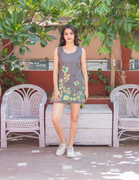 Art Nouveau 5608- slow dress- vintage Grey (7)