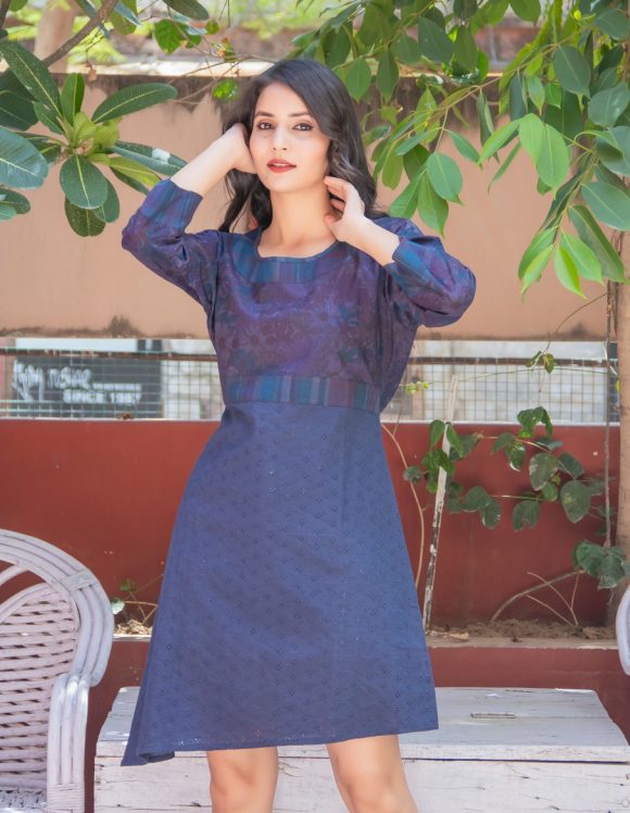 Wrapped In Positive Retro Vibes Moroccan Influence LAYERED Bohemian Dress Featuring Embroidery Detailing And Persian Floral Print