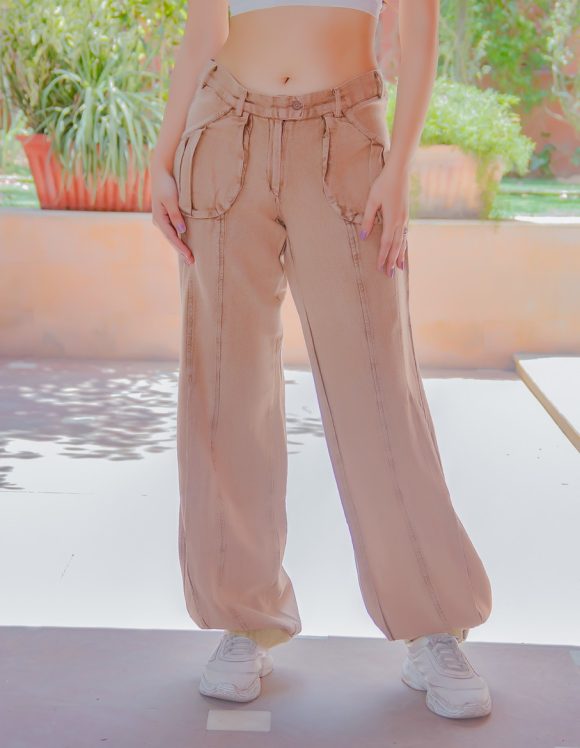 90's Whispers Of Sweetness  Moroccan Influence  Vintage Washed Bohemian Pants  Featuring Stylish Pockets And Draw stringed Hem
