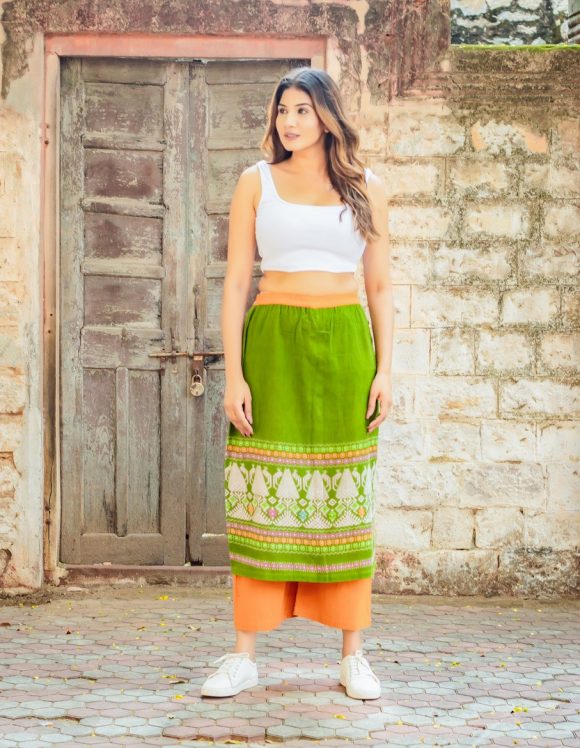Rock And Roll At The Annual School Fest African Influence Bohemian TROUSER CUM SKIRT Featuring Retro Intricate Print