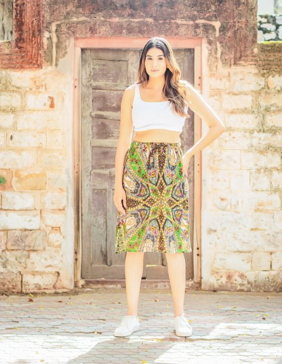 Wintertime Boho Passion Moroccan Influence Bohemian Skirt Featuring Colourful Paisley